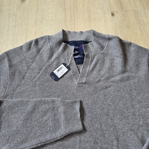 Johnnie O Estaban Johnny Collar Sweater Men's Size XL Gray - Picture 2 of 9